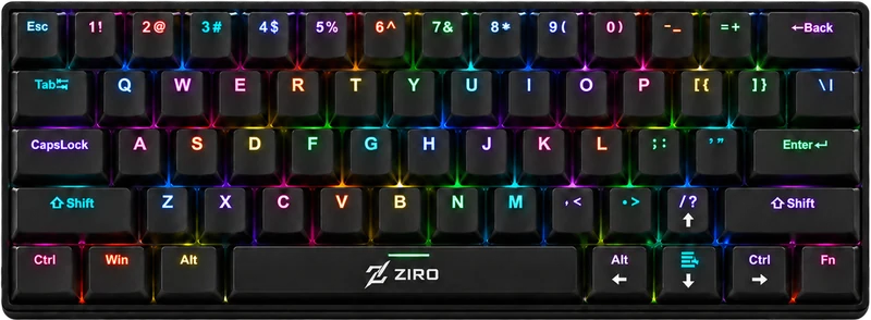 ZIRO ZMK-61 PRO mechanical keyboard in black